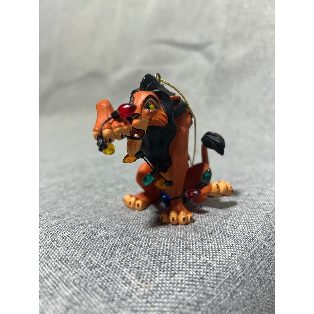Vintage Disney‎ Scar Lion King Christmas Ornament Villain Tangled in Lights